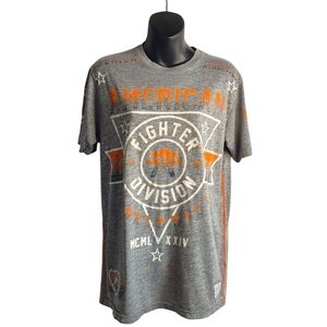American Fighter Men's Gray Shortsleeve Crewneck T-shirt Size Smaller